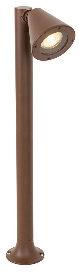 Candeeiro de exterior moderno castanho ferrugem 60 cm IP44 ajustável - Ciara