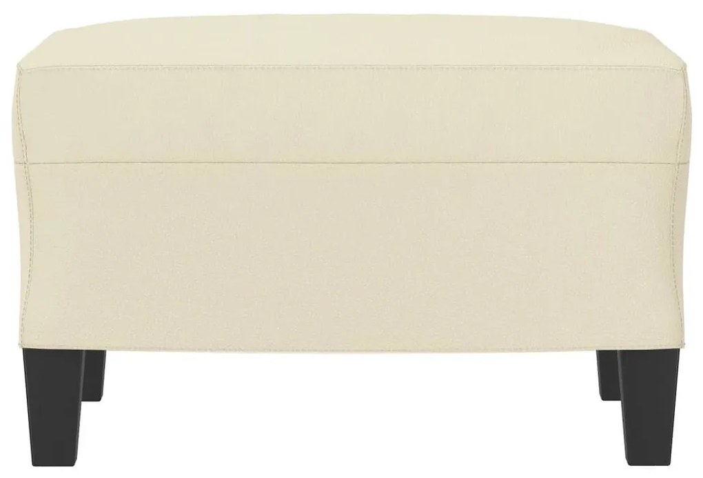 Apoio de pés 60x50x41 cm couro artificial cor creme