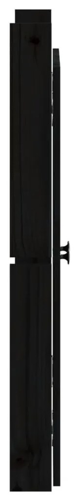 Portas de cozinha para exterior 50x9x82 cm pinho maciço preto