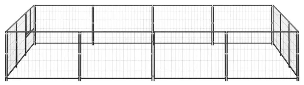 Canil para cães 12 m² aço preto