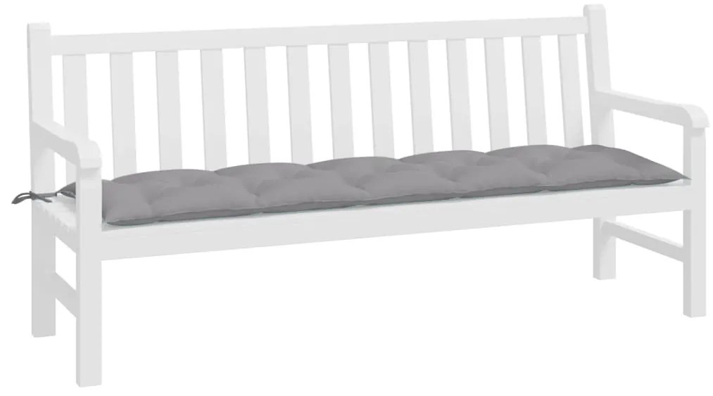 Almofadão p/ banco de jardim 180x50x7cm tecido oxford cinzento