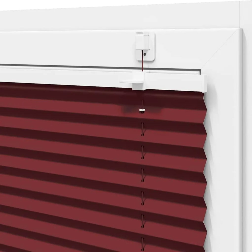 Plissado Cego Bordéus Vermelho 55x150 cm Largura Tecido