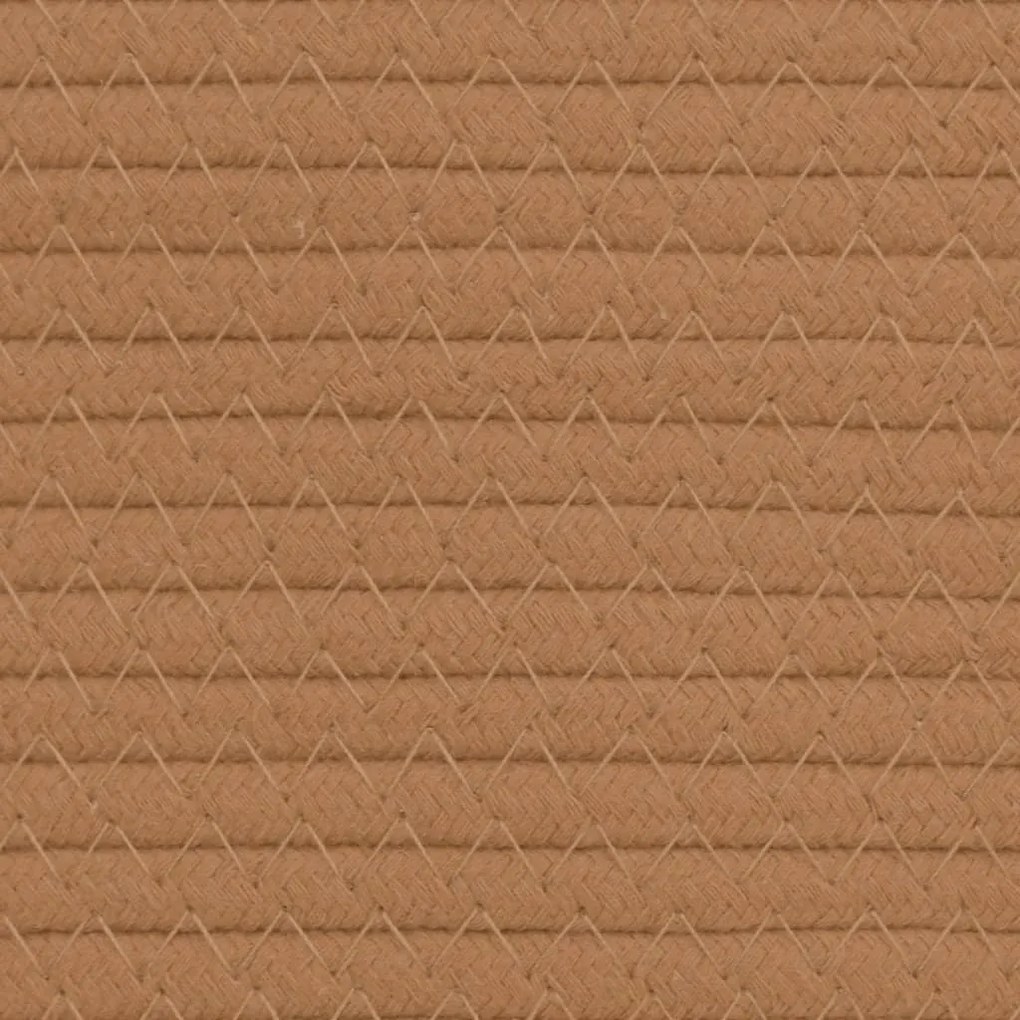 Cestos de arrumação 2 pcs Ø24x18 cm algodão castanho e branco