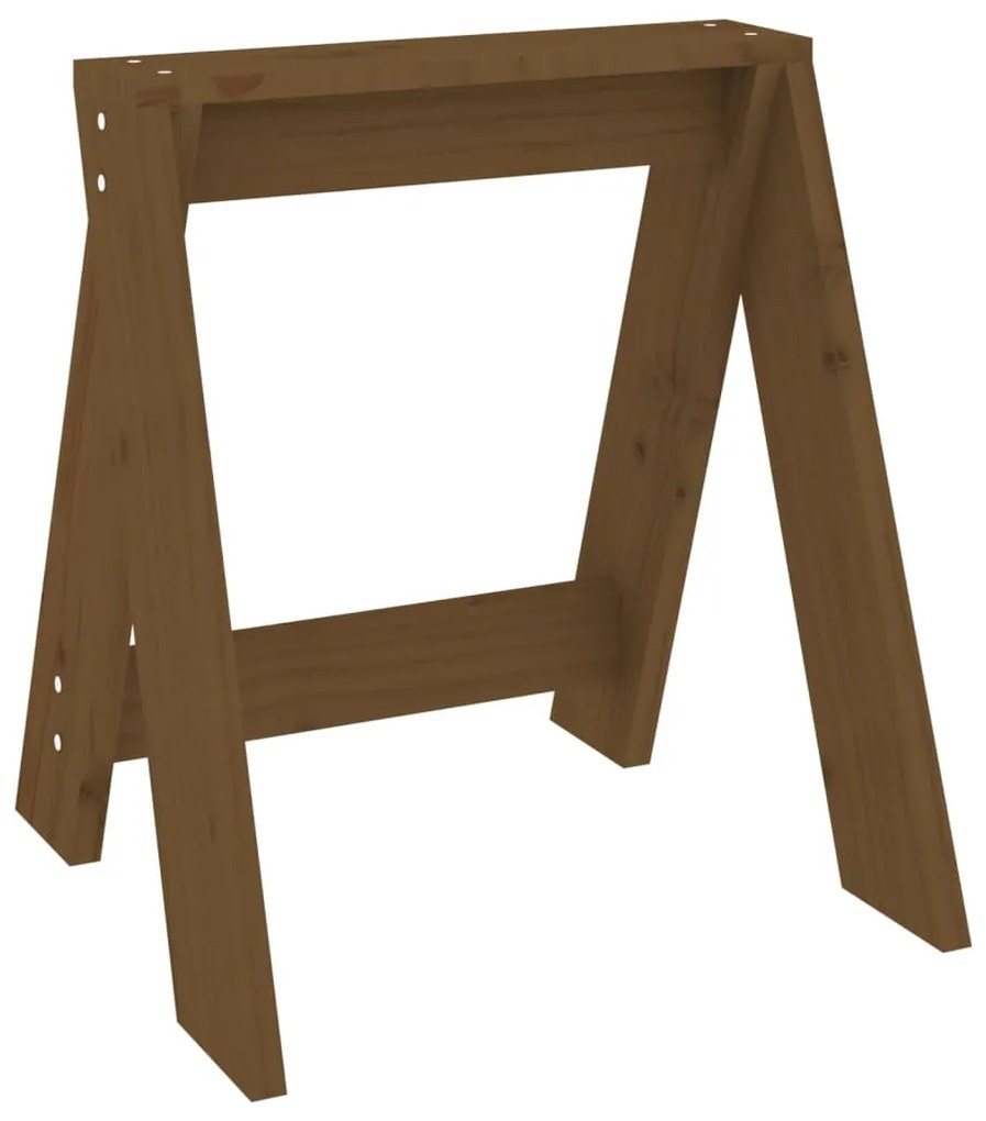 Bancos 2 pcs 40x40x45 cm pinho maciço castanho-mel