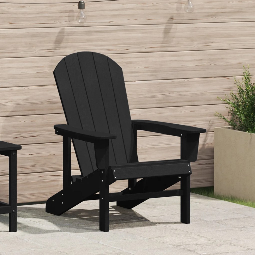 Cadeira Adirondack Preta 74x82x91 cm HDPE