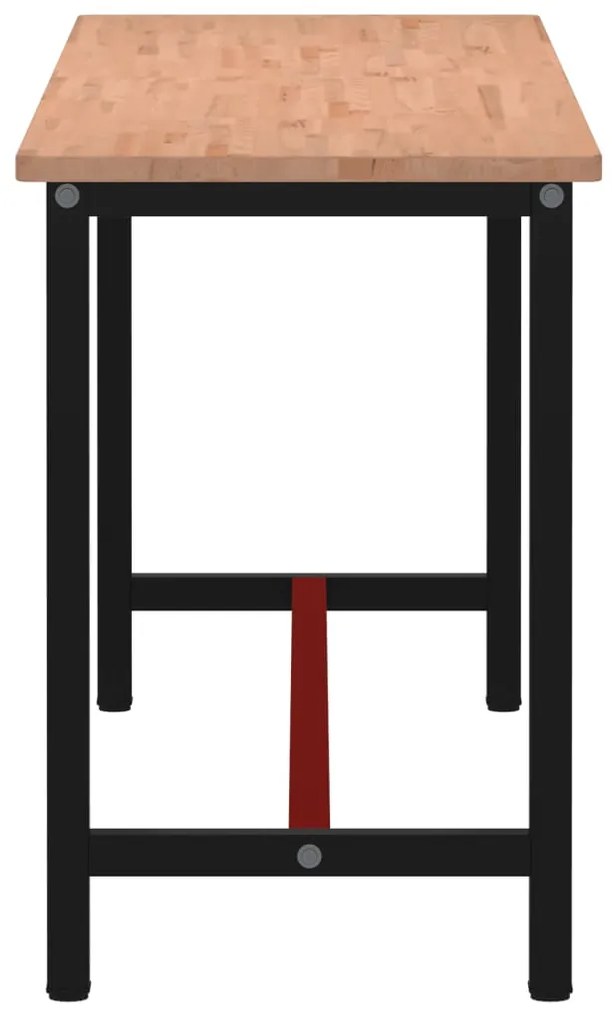 Bancada de trabalho 200x55x81,5 cm madeira de faia maciça