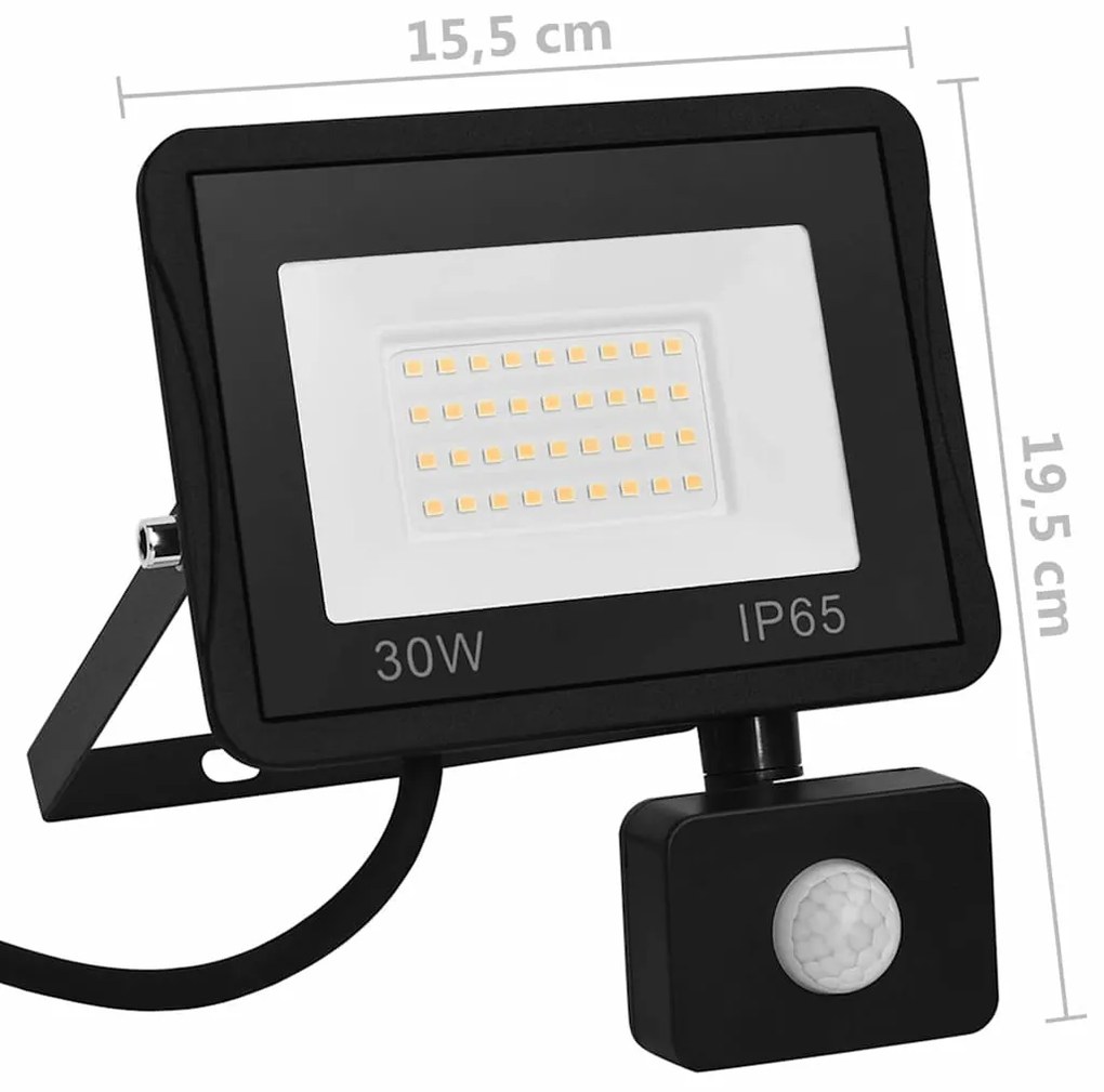 Projetor c/ iluminação LED e sensor 30 W branco frio
