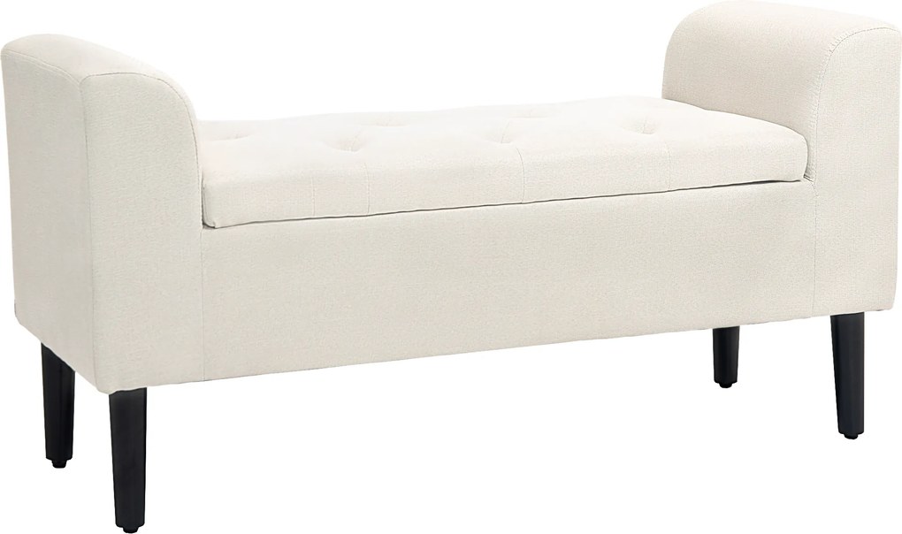 Banco com Armazenamento 116 x 44 x 58 cm Bege