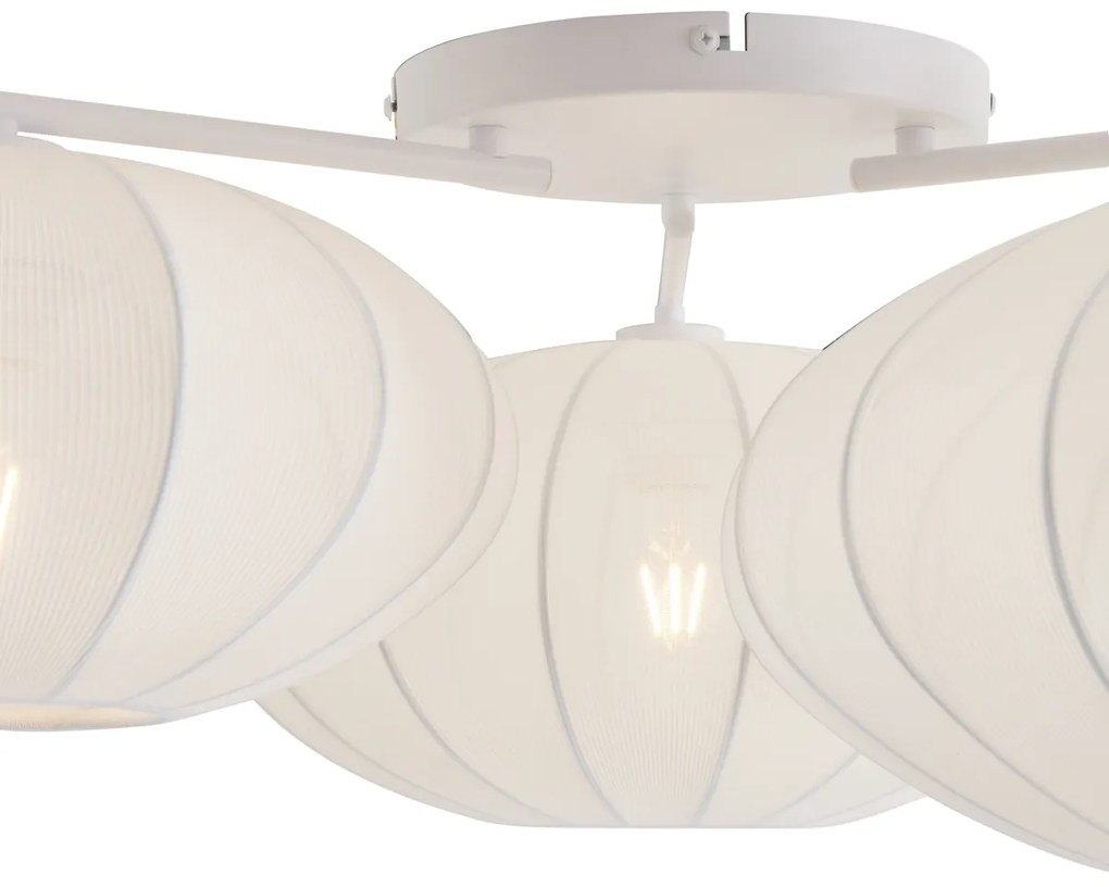 Plafon de teto Japandi branco 3 luzes - Multi Bida