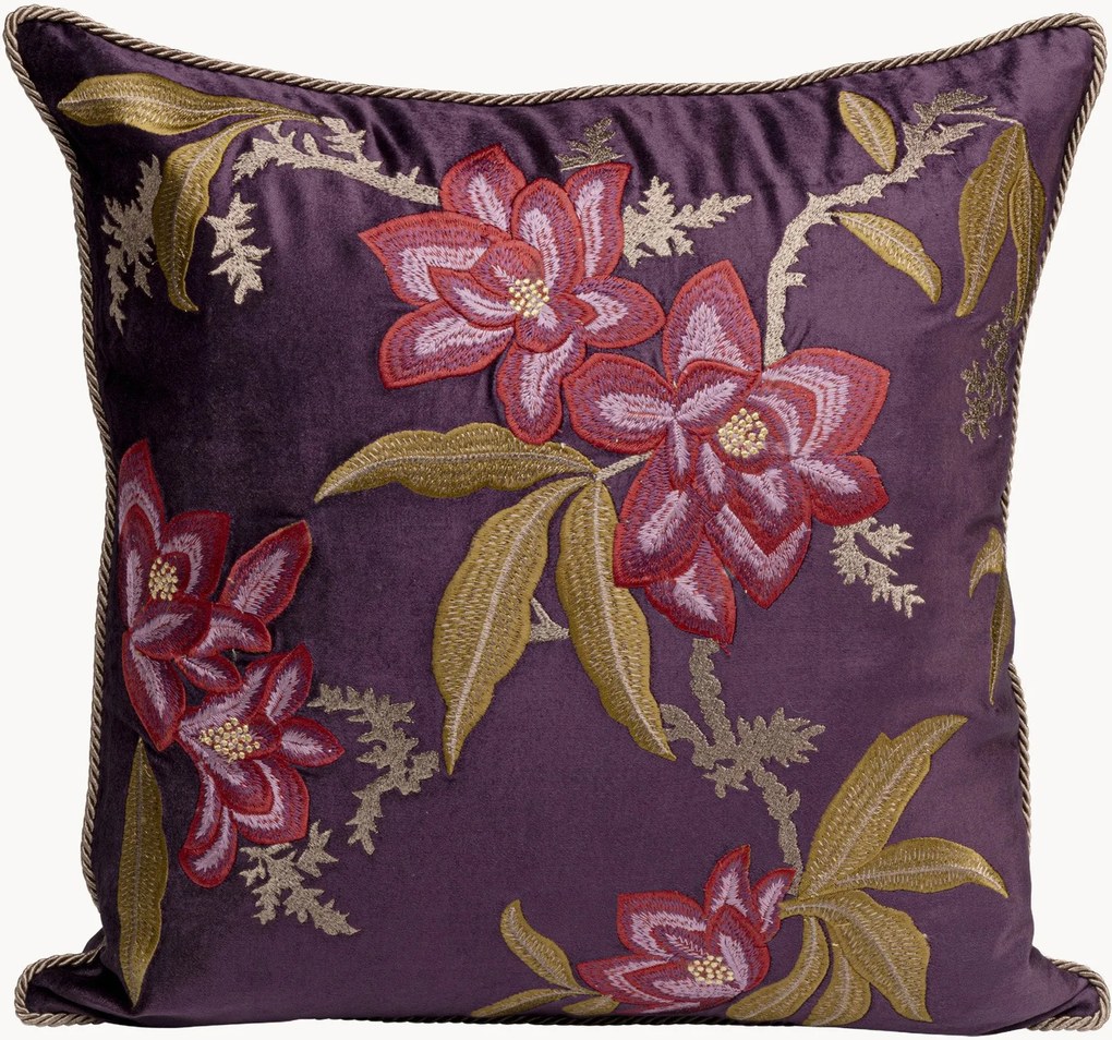 Almofada em linho Flowers Purple
