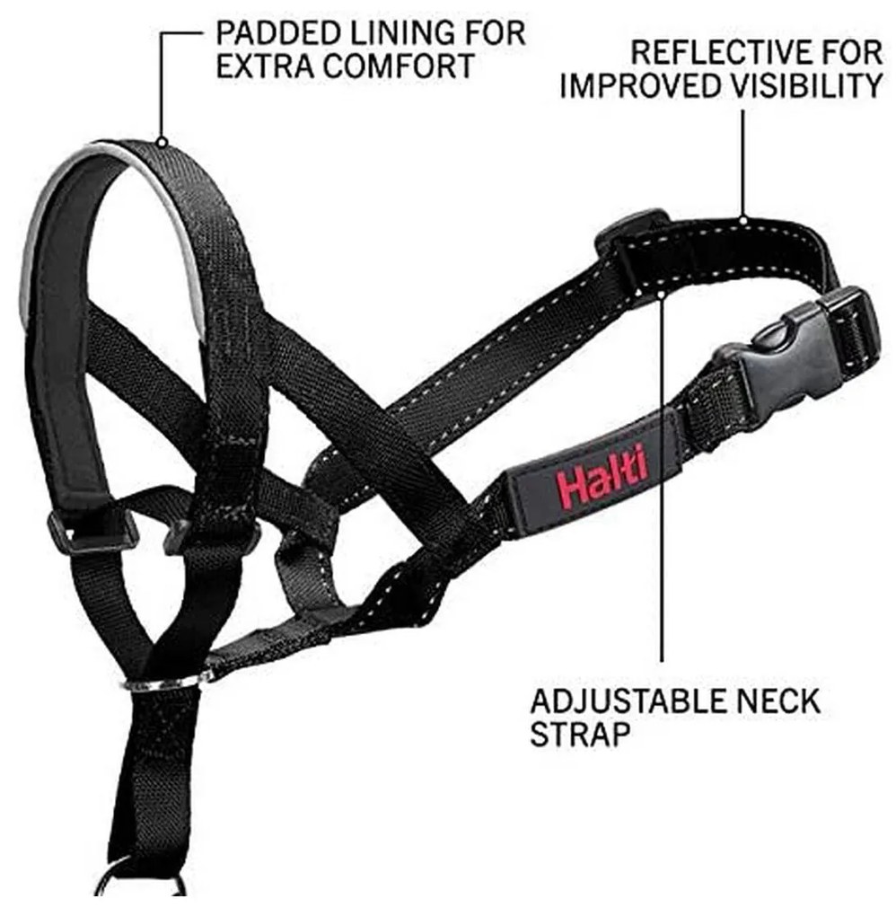 Coleira de Treino para Cães Company of Animals Halti Preto Açaime (51-73 cm)