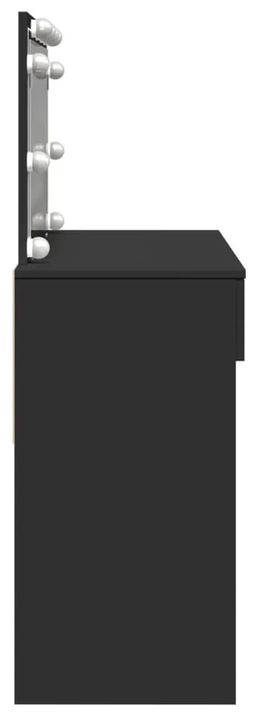 Toucador com luzes LED 100x40x120 cm preto