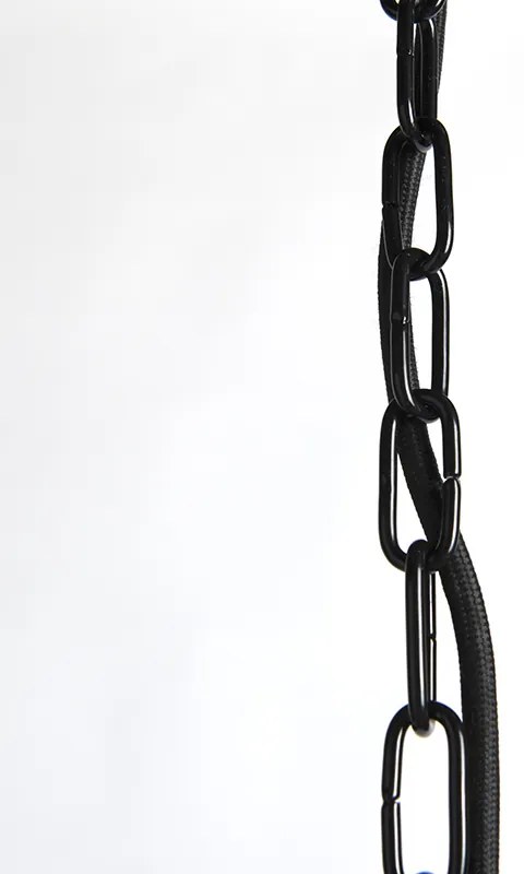 Candeeiro de suspensão industrial preto - Warrior Industrial,Retro
