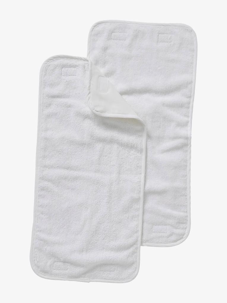 Lote de 2 toalhas de substituição para tapete de mudas branco claro liso