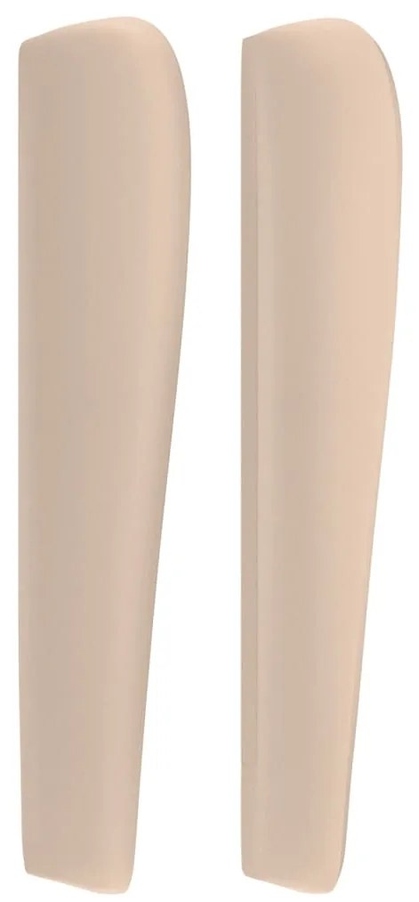 Cabeceira cama c/ abas couro artif. 83x23x118/128 cm cappuccino