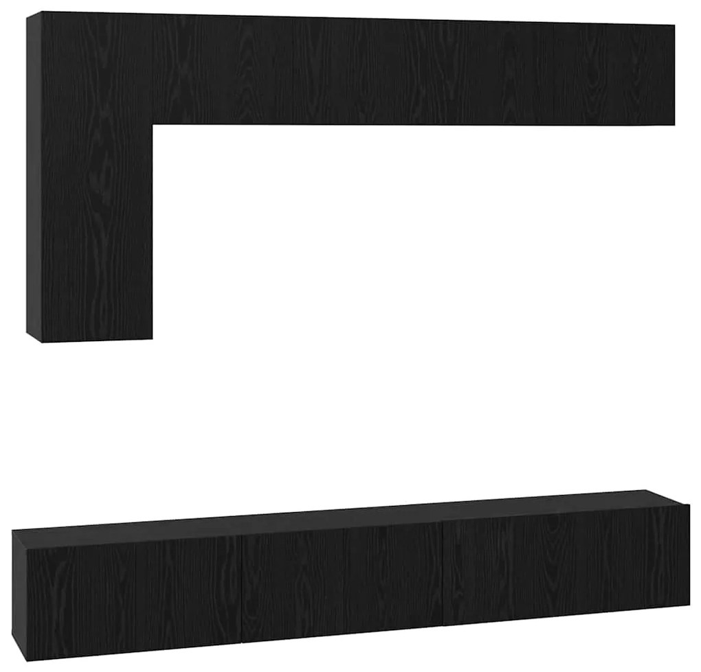 Conjunto de móvel de TV 6 pcs Carvalho preto 30.5 x 30 x 90 cm