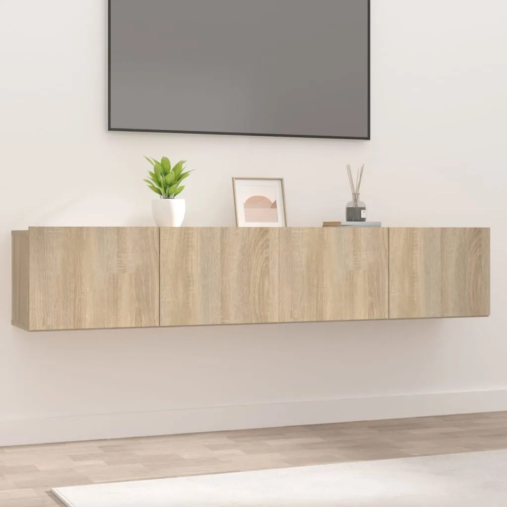 804538 vidaXL Armários TV 2 pcs 80x30x30 cm derivados madeira carvalho sonoma