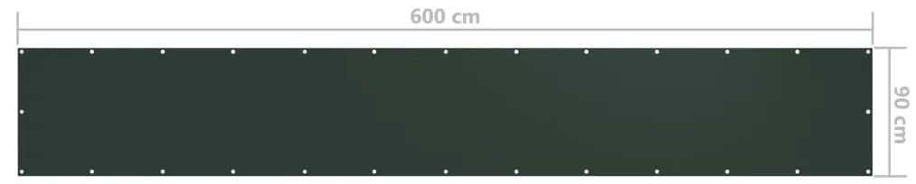 Tela de varanda 90x600 cm tecido Oxford verde-escuro