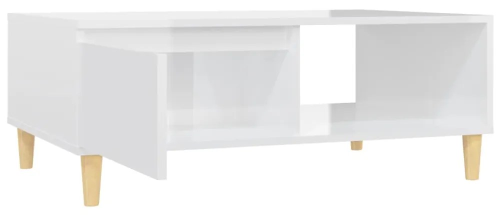 Mesa de centro 90x60x35cm derivados de madeira branco brilhante