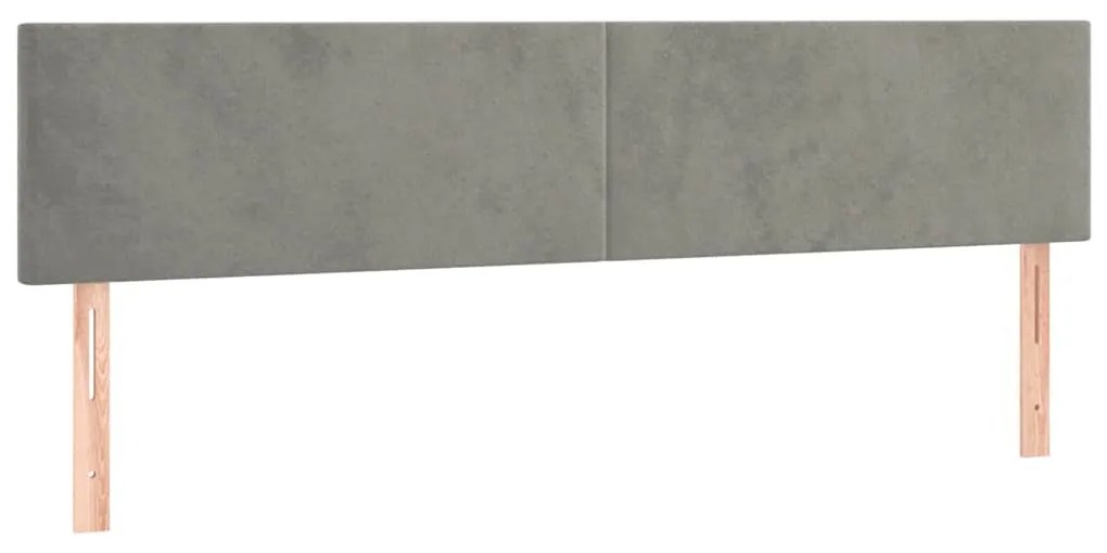 Cama boxspring com colchão 120x190 cm veludo cinzento-claro