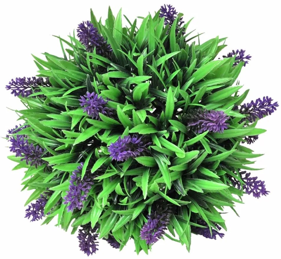 Conjunto de 2 bolas de buxo artificiais com lavanda 28 cm