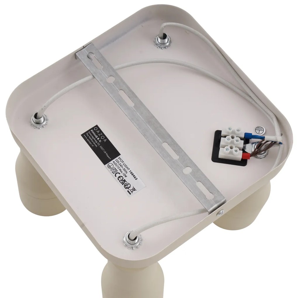 Candeeiro de Teto GU10 Bege Quadrado 50mm 4 Luzes - Stanley