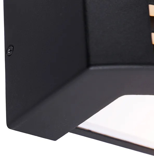 Candeeiro de parede exterior moderno preto IP44 - Hurricane 1 Moderno