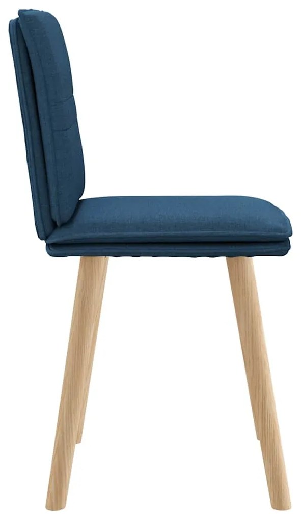 Cadeiras de jantar 2 pcs tecido azul