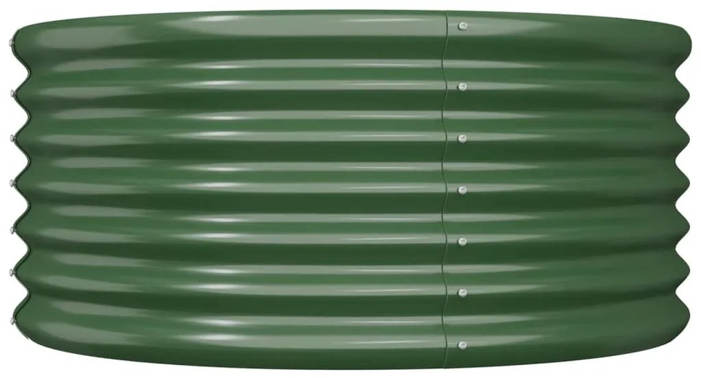Vaso/floreira de jardim aço revestido a pó 80x80x36 cm verde