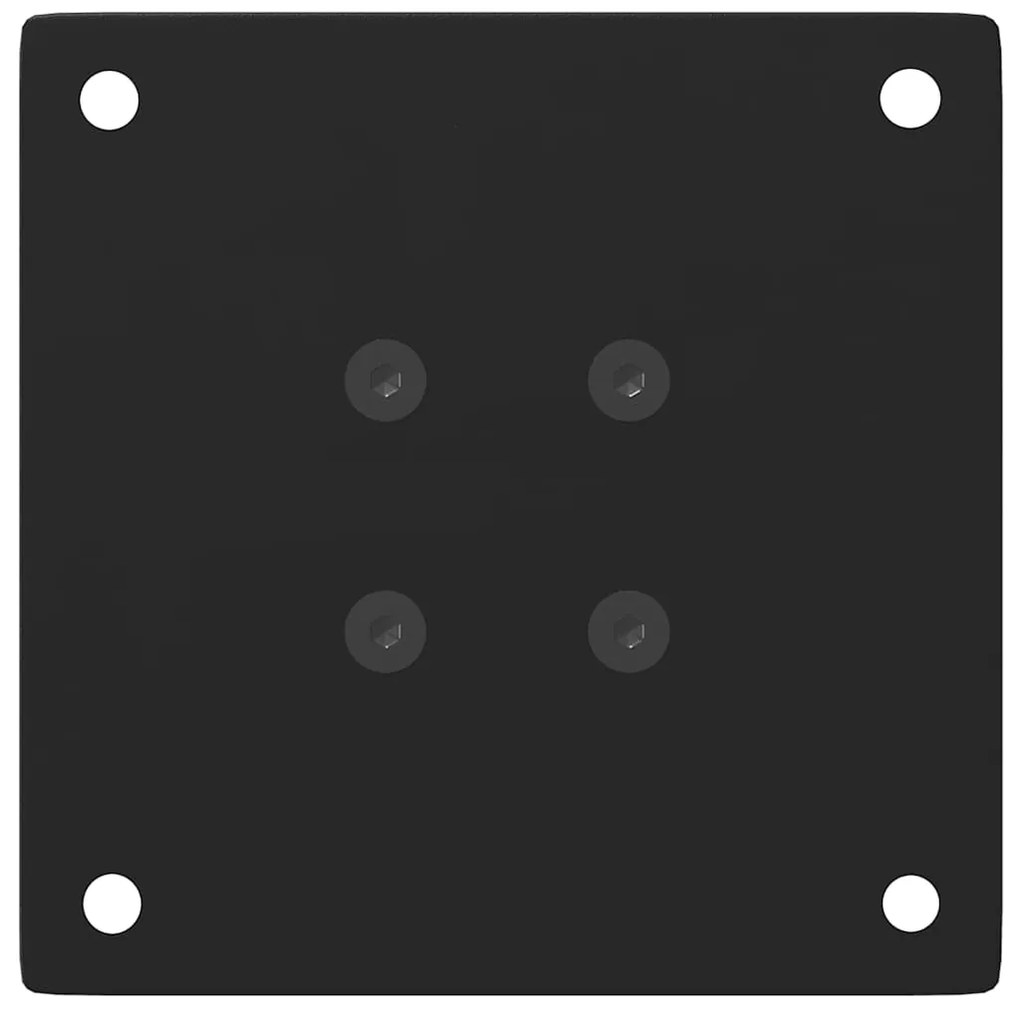 Pés para mesa de centro 4 peças, preto, 42-44 cm, aço