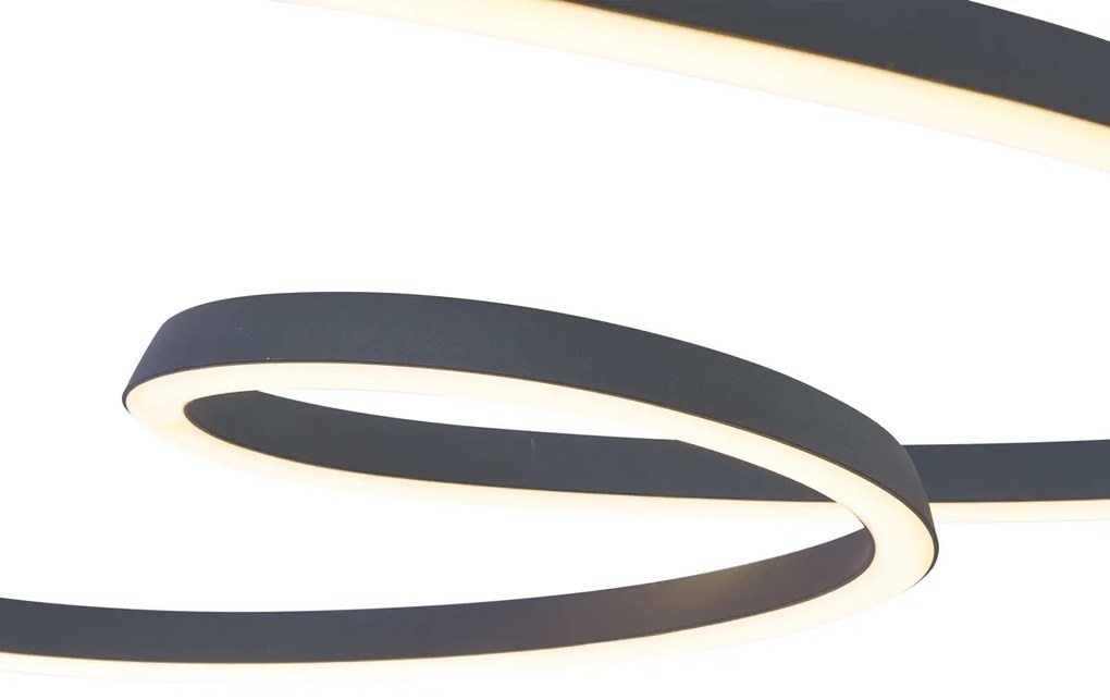 Candeeiro suspenso escandinavo preto 72cm incl. LED regulável em 3 níveis - Circuit