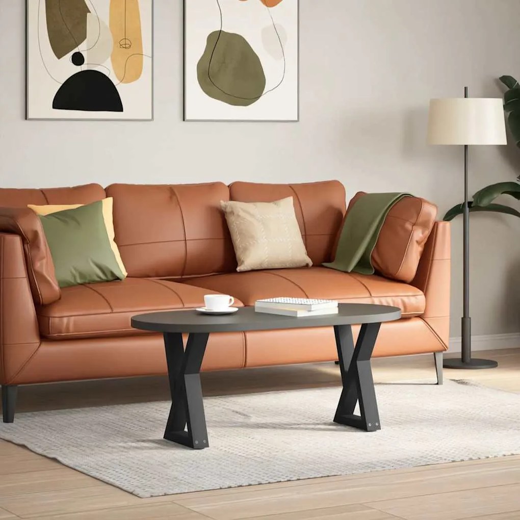 Pés para mesa de centro 2 peças preto 28x(42-43,3) cm aço