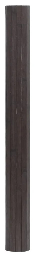 Tapete retangular 100x100 cm bambu castanho-escuro
