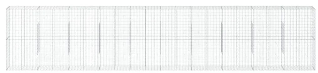 Cesto gabião com cobertura 1000x50x200 cm ferro galvanizado