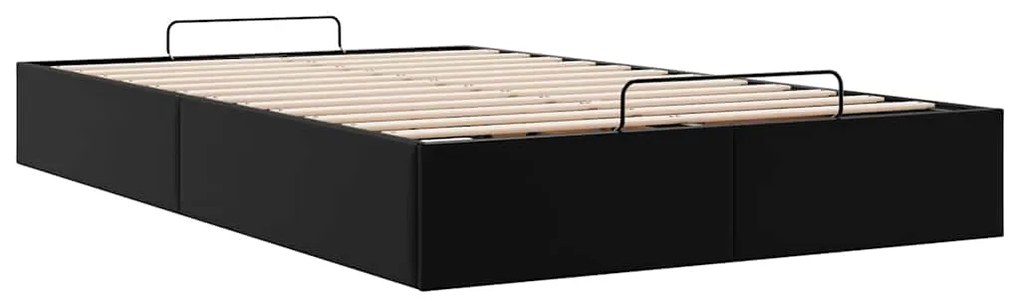 Estrutura de cama otomana sem colchão 120x200 cm preto