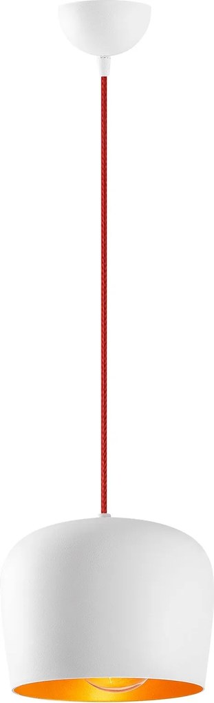 Candeeiro Dodo – Branco e Vermelho – 22 x 22 cm