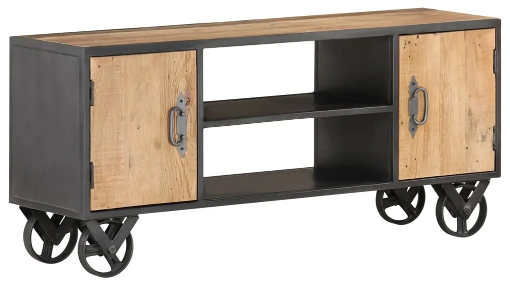 vidaXL Móvel de TV 110x30x49 cm madeira recuperada maciça