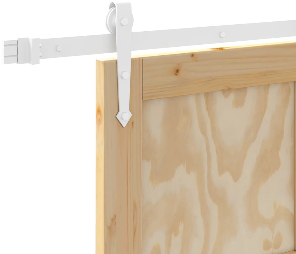 Porta de Correr vidaXL com Conjunto de Ferragens 61x198.5 cm Madeira d