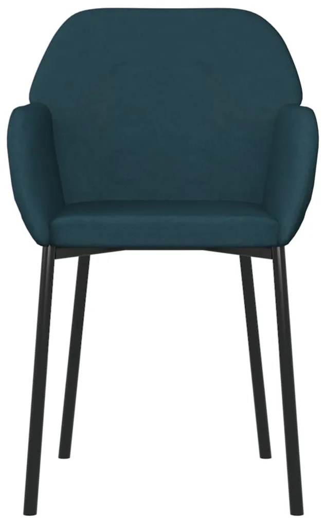 Cadeiras de jantar 2 pcs veludo azul