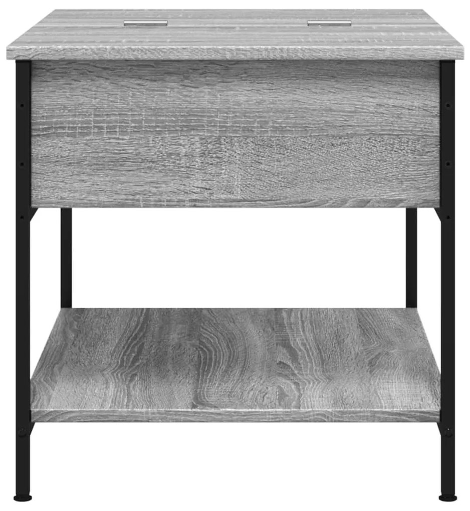 Mesa de centro 70x50x50 cm deriv. madeira/metal cinzento sonoma
