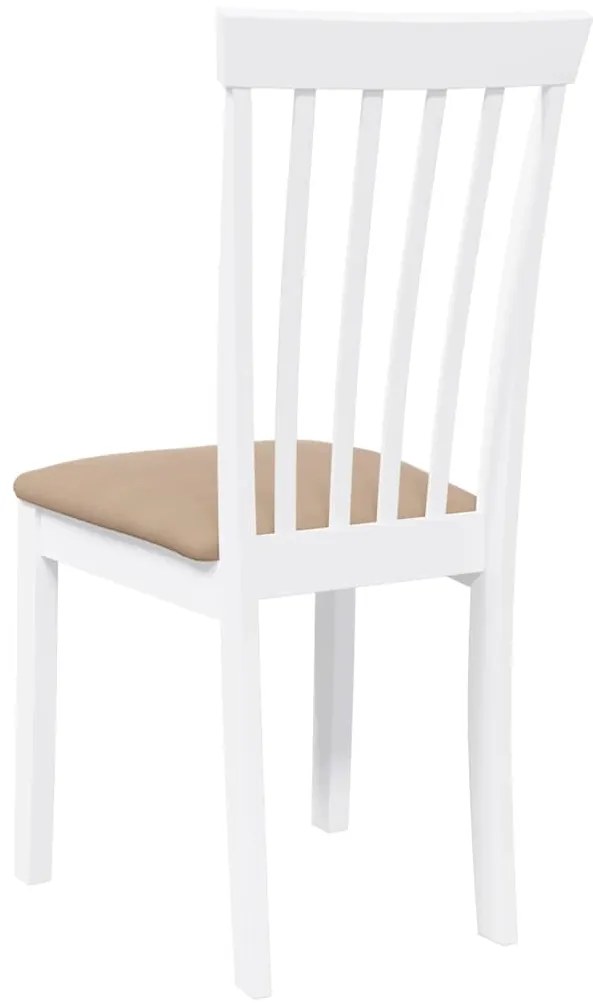 Cadeiras de jantar com almofadões 2 pcs madeira maciça branco