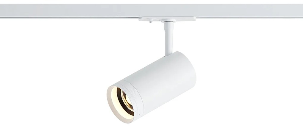 Foco moderno branco para sistema de calhas de iluminação monofásico, incluindo LED rotativo e inclinável - Iconic Zoom