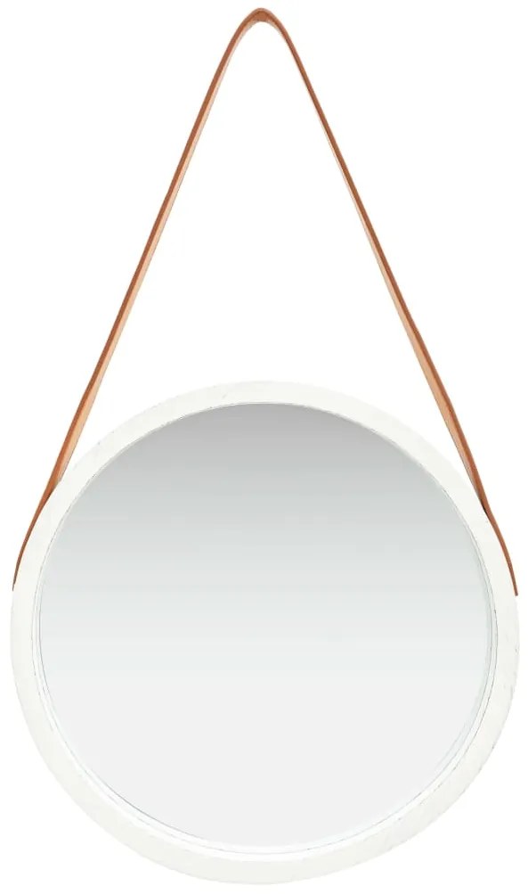Espelho de parede com alça 40 cm branco