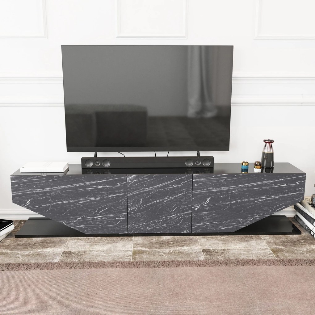 Móvel TV Inci – Preto – 180 x 30 x 45 cm