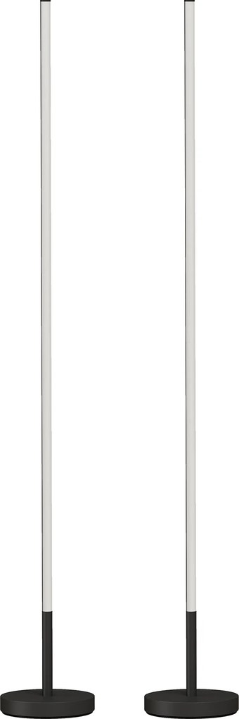 HOMCOM Conjunto 2 Candeeiros de Canto LED, 1450 lm, com Interruptor, Preto | Aosom Portugal
