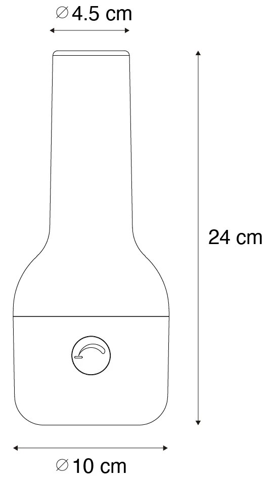 Conjunto de 2 Candeeiros de Mesa de Exterior Dourado com Branco Incluindo LED Recarregável - Haard