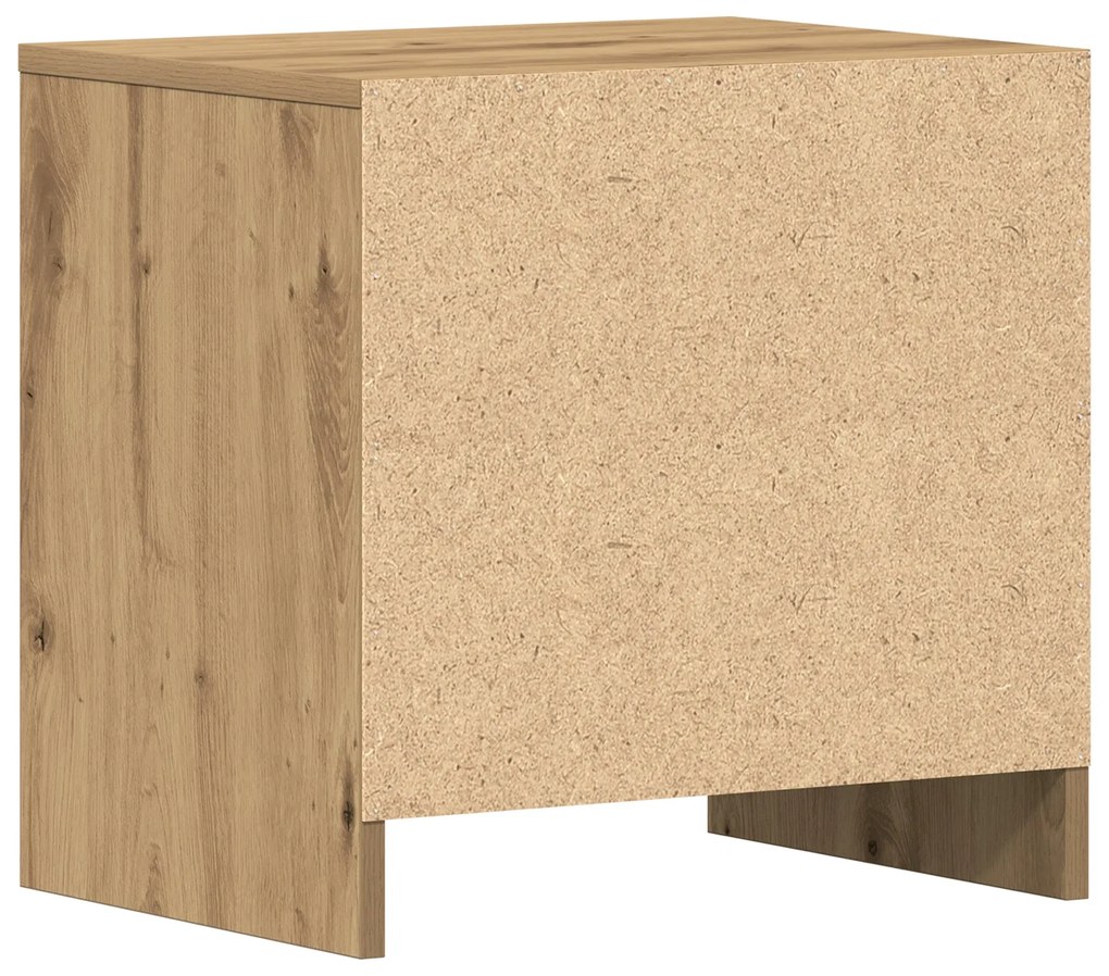 Mesa de cabeceira vidaXL Carvalhos Artesanal 45x34x44,5 cm Madeira Eng