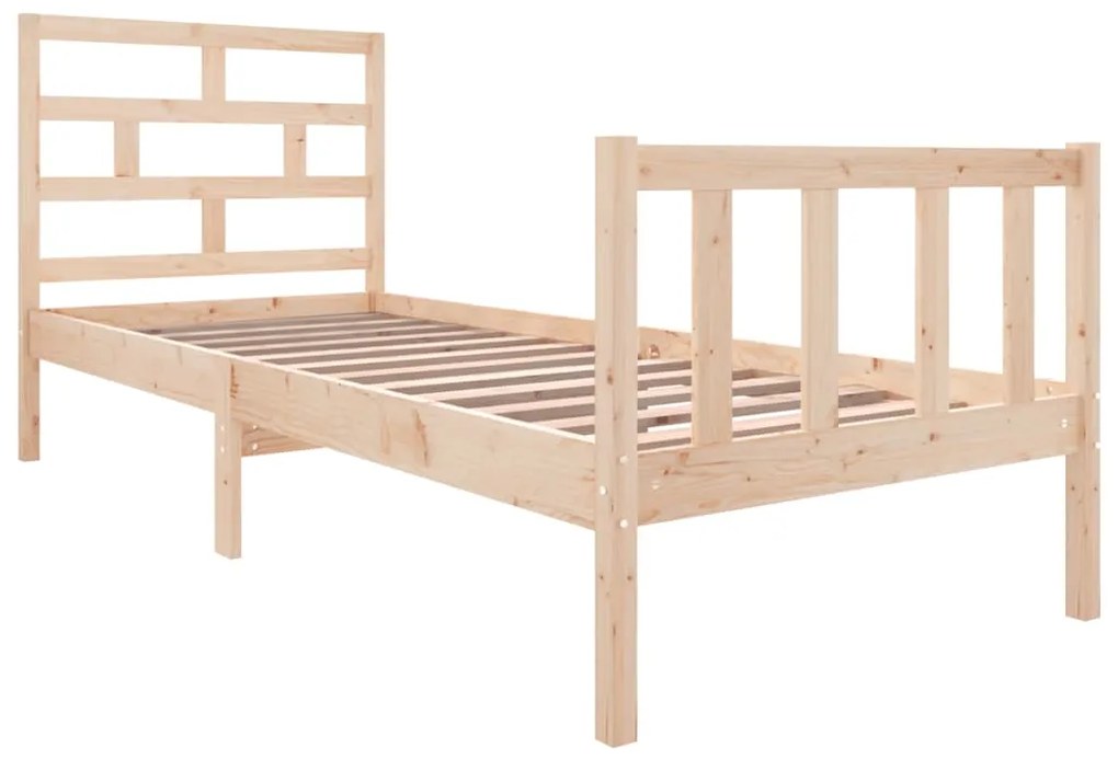 Estrutura de cama pequena solteiro 75x190 cm pinho maciço