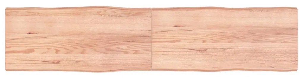 vidaXL Tampo de mesa com bordas vivas carvalho tratado castanho-claro
