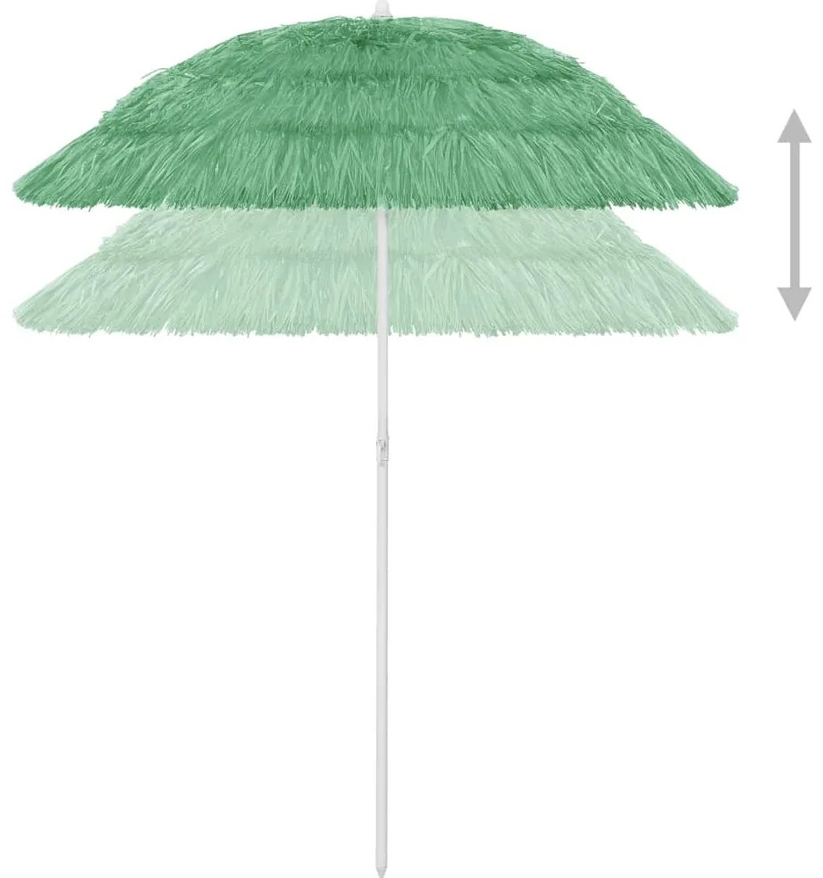 Guarda-sol de praia Hawaii 180 cm verde